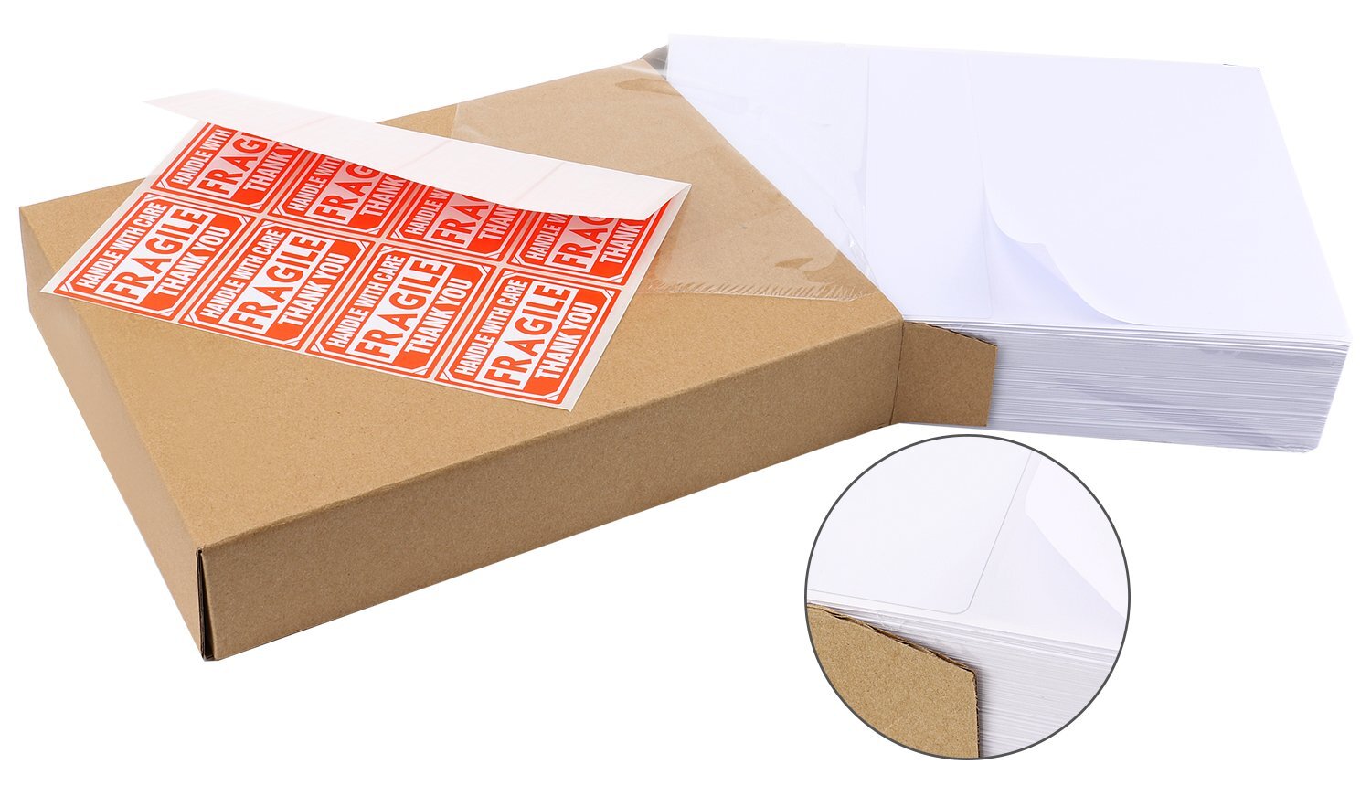 200-20000 8.5×5.5 Shipping Labels Half Sheet Self Adhesive Round Corner Laser US