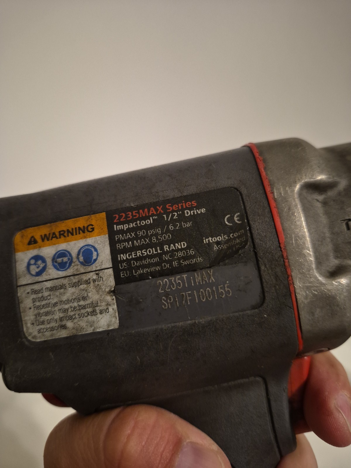 Ingersoll Rand 2235 Titanium Pneumatic Impact Wrench MPN 2235 Heavy Duty Tool