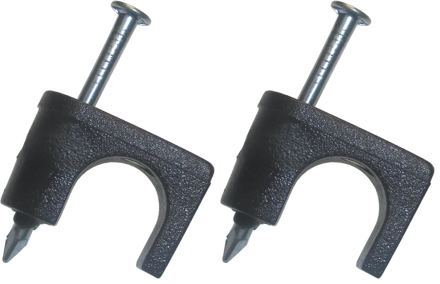 Heavy-Duty 1/4 Inch Black Coaxial Staples – 100 Pack for Indoor and Outdoor Use