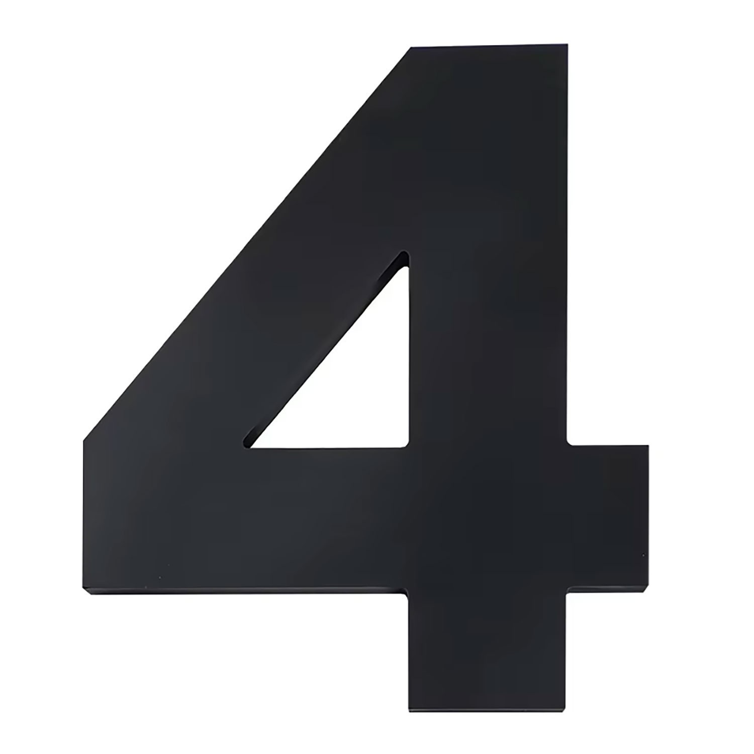 12 Inch Address Numbers For Commercial Building 3/8″ Thick Black Acrylic Bold