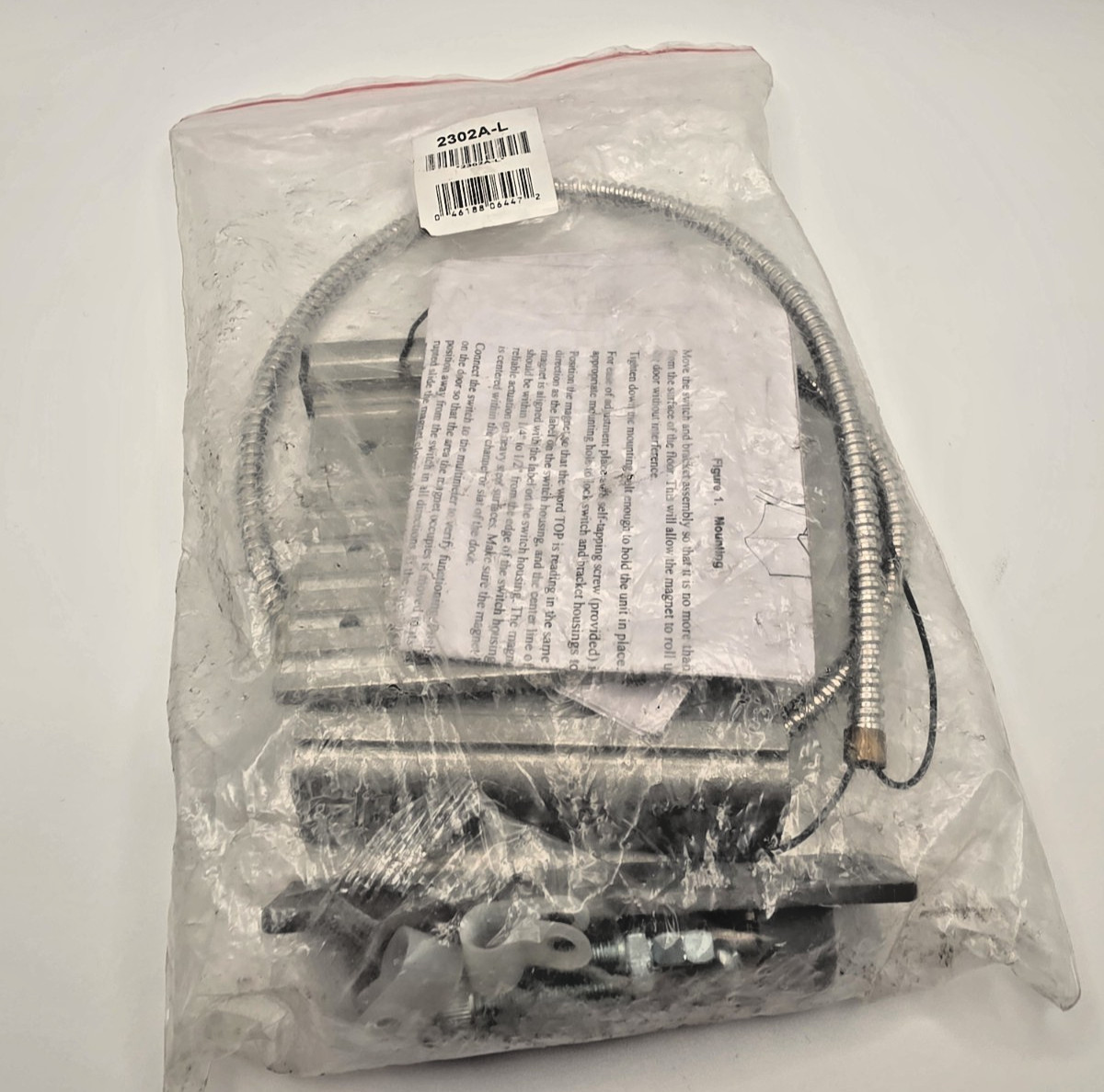 2302A-L Overhead Door Magnetic Contact Sensor Tested w/Magnet, NEW