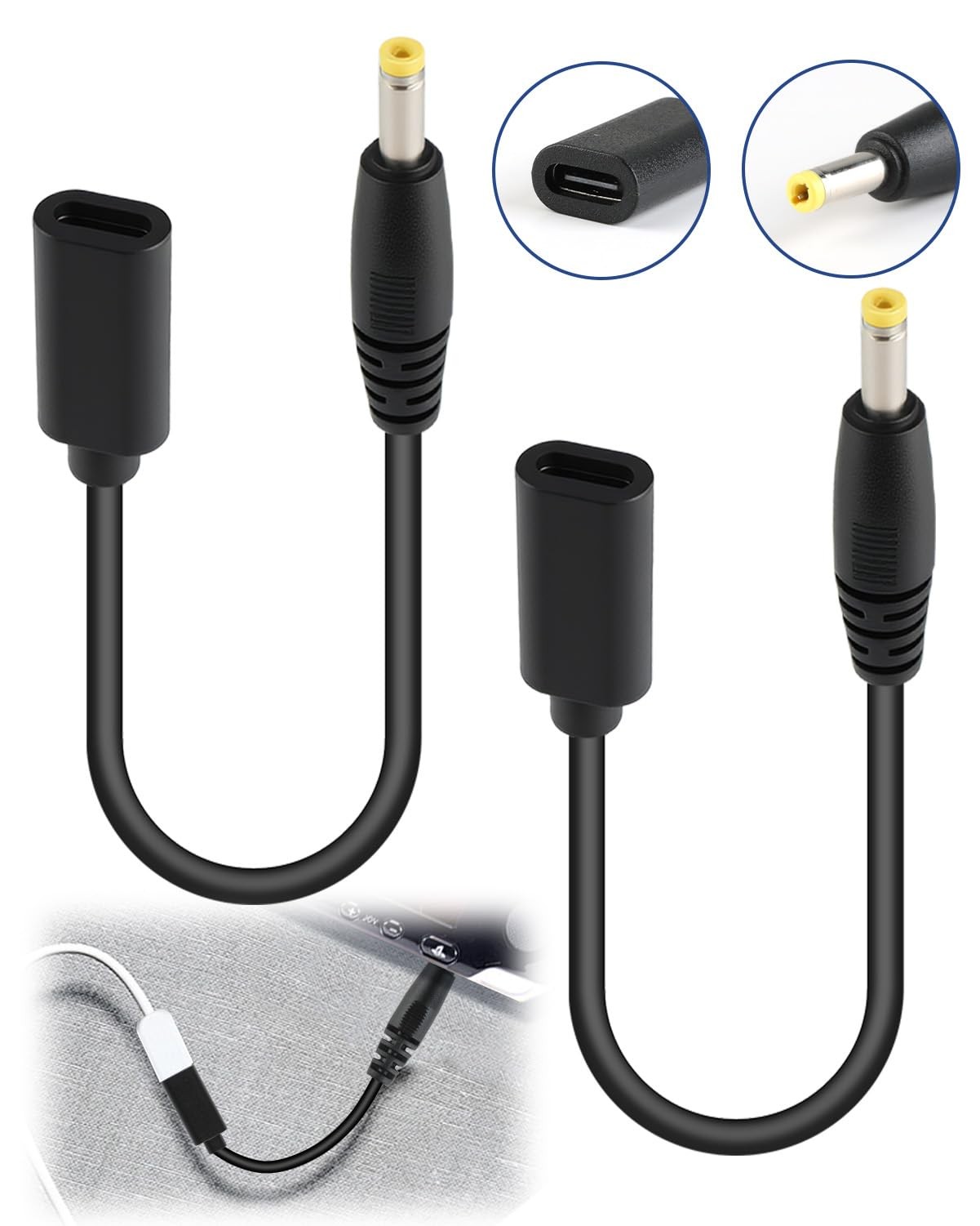 2 Pack USB-C Charging Cable Adapter for PSP, PSP to Type-C Adapter Charger Co…