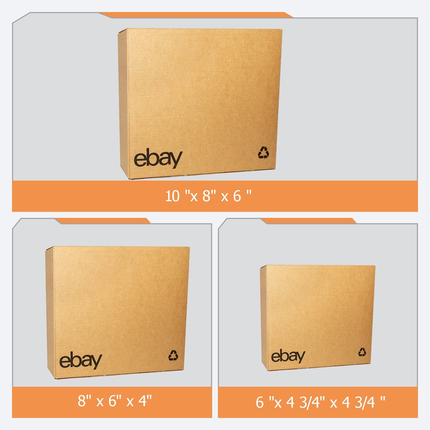 25-100pcs 10″x8″x6″ 8″x6″x4″ Shipping Packing corrugated cardboard boxes ebay UL