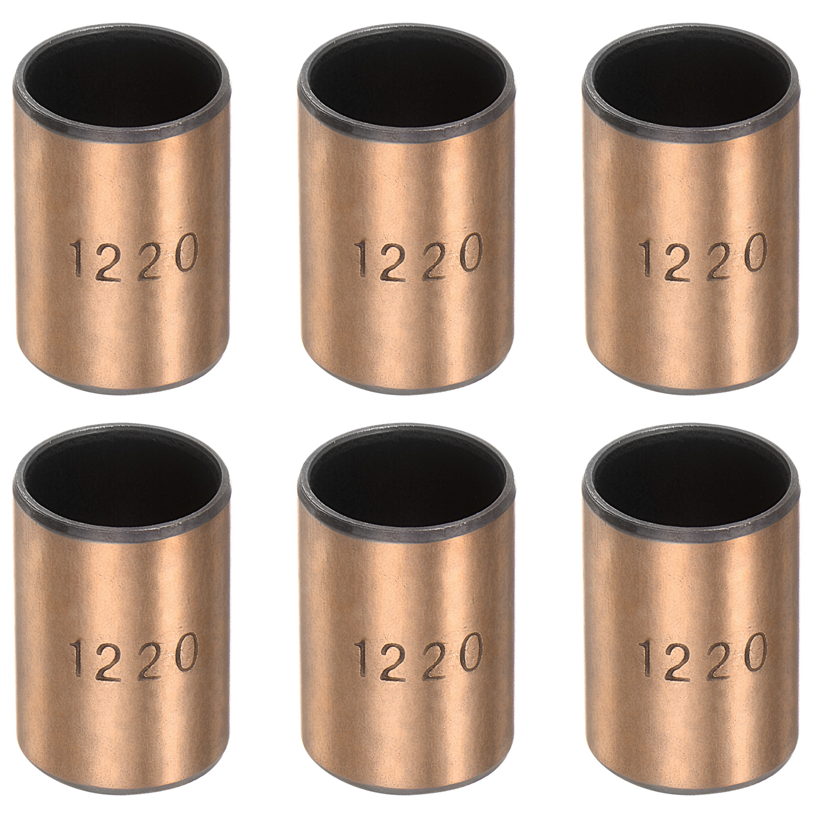 6pcs Sleeve Bearings 12mm Bore x 14mm OD x 20mm Length Wrapped Oilless Bushings