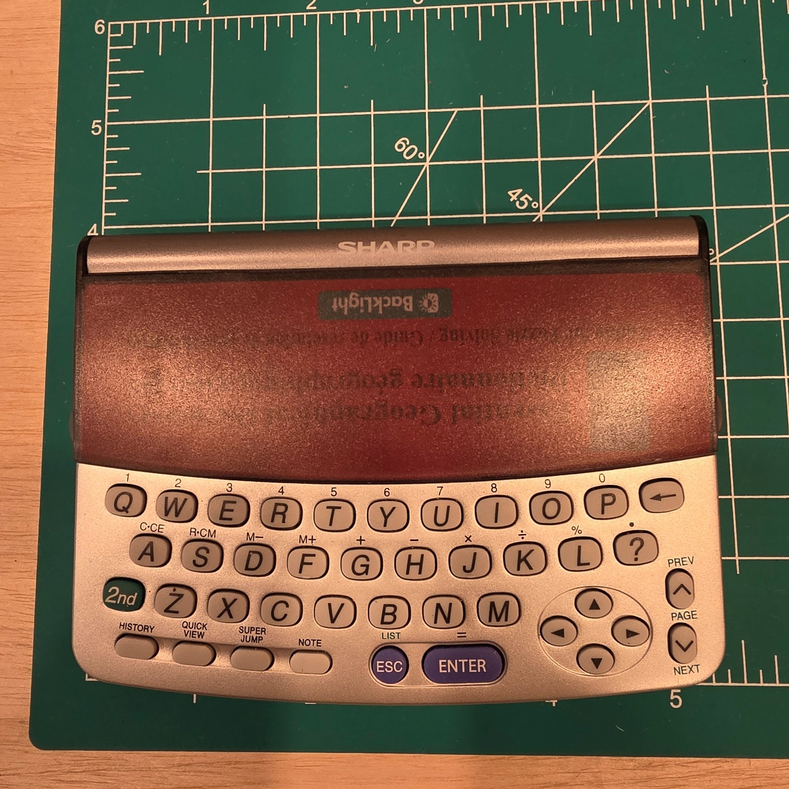 Sharp Electronic Dictionary and Thesaurus French English PWE-260 Good Working