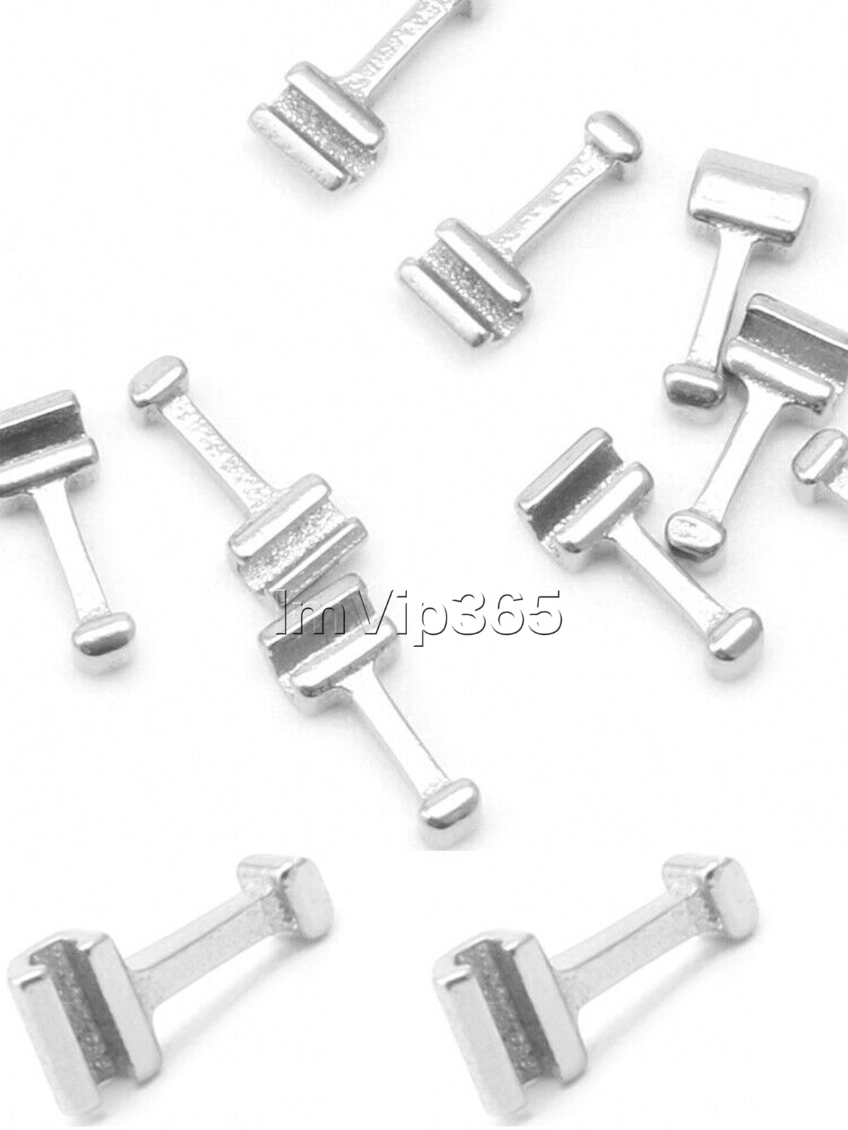 5 Packs 50 Pcs Dental Orthodontic Stainless Steel Crimpable Hook Long Type