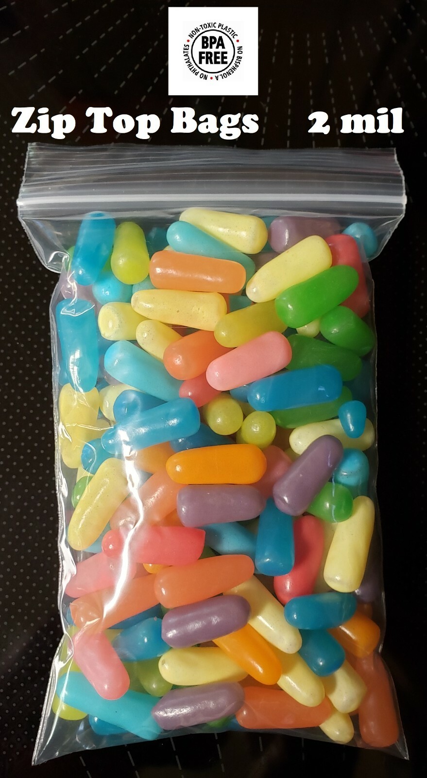 Clear Reclosable Plastic Bags 2Mil Jewelry Pill Zipper Baggies Top Lock Zip Seal
