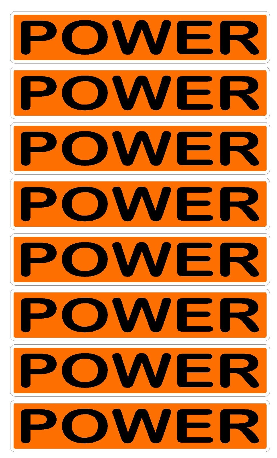 Conduit Line Marker Orange Black 110 115 120 208 220 240 480 Volt 3Phase Sticker