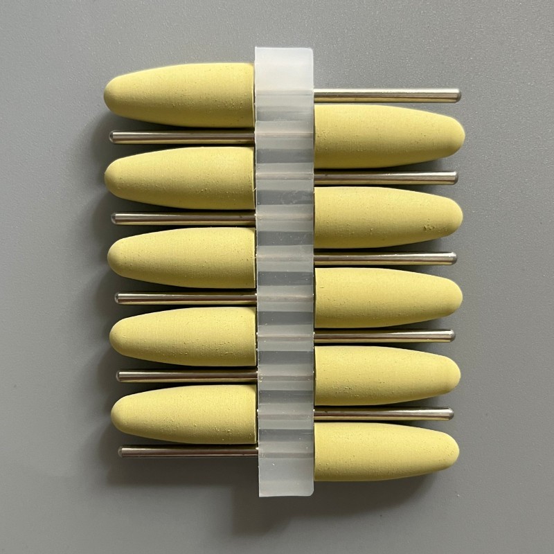 60 Pcs Dental Lab Silicone Rubber Polishers Diamond Polishing Burs 2.35 mm
