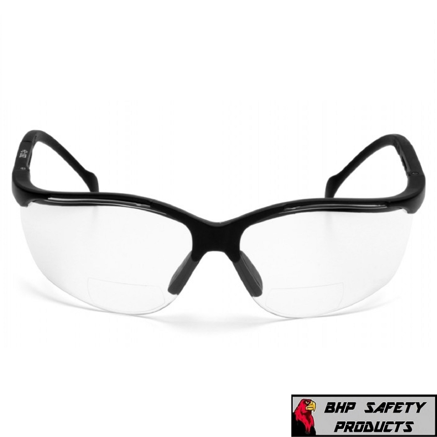 PYRAMEX VENTURE 2 READER SAFETY GLASSES CLEAR LENS W/ RX BIFOCAL READING GLASS