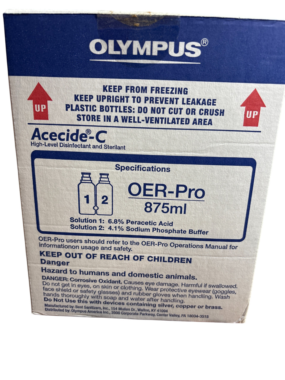 Olympus Acecide-C OER-Pro High-Level Disinfectant Sterilant 875ml EXP 2025-12-31