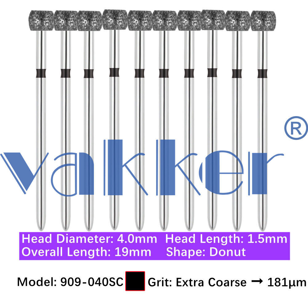 10pc Dental FG Diamond Burs for High Speed Handpiece Barrel Wheel Pear Shape