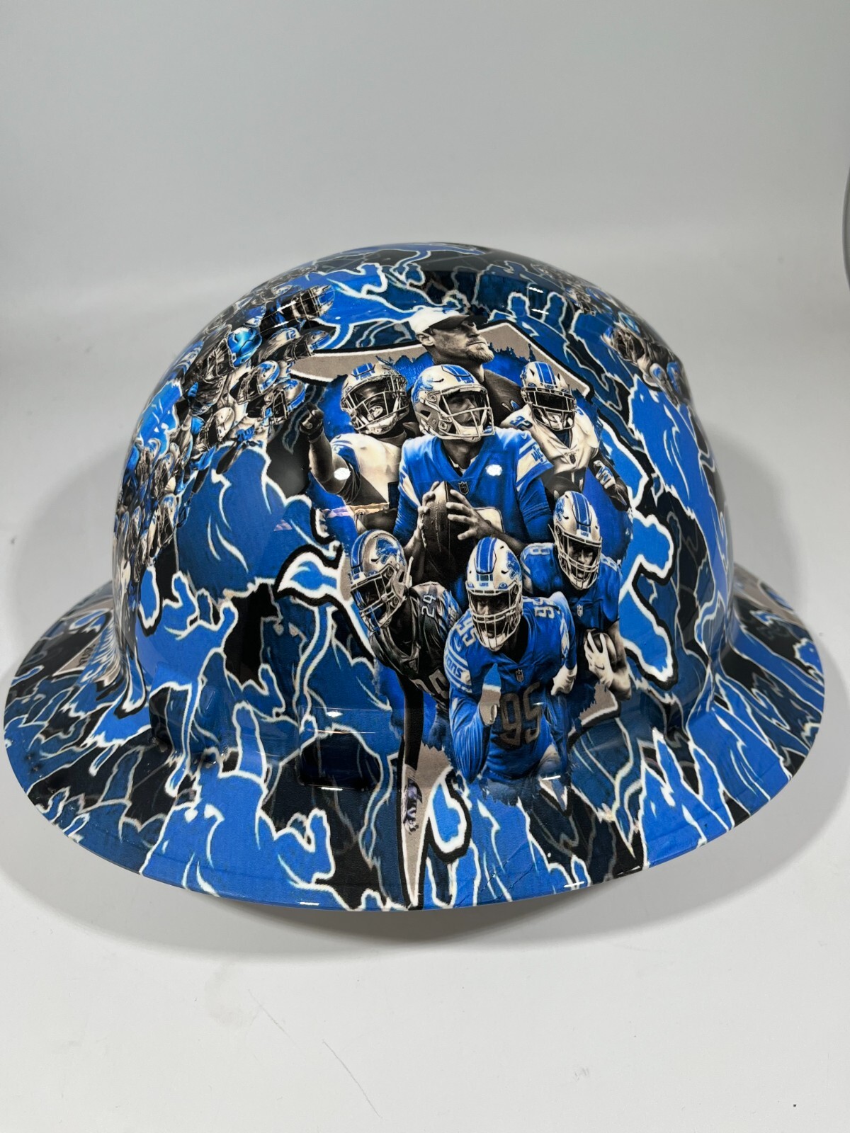New Full Brim Hard Hat Custom Hydro Dipped DETROIT LIONS NFC NORTH CHAMPIONS
