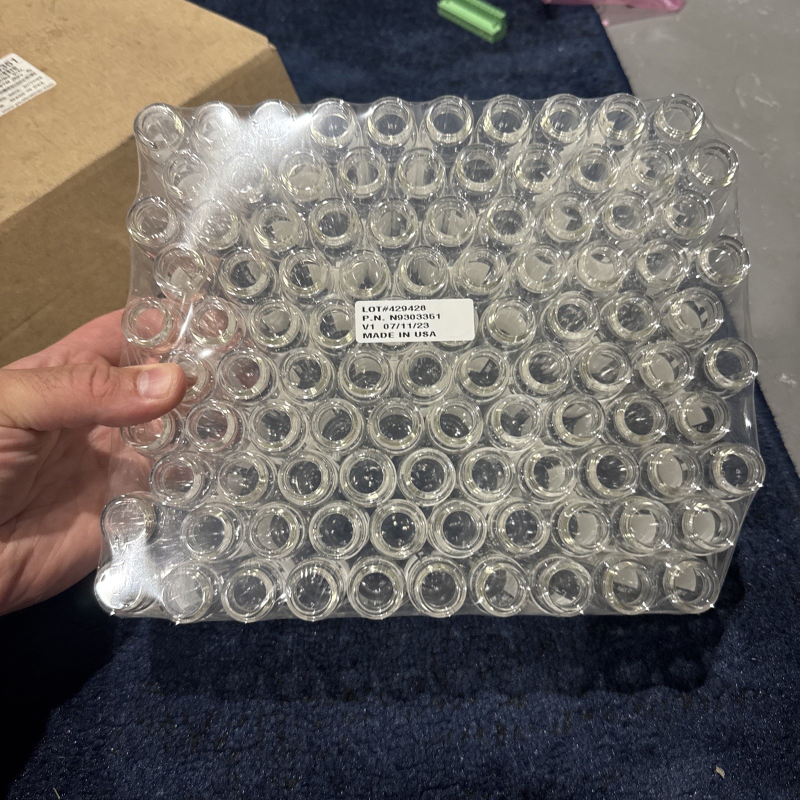 20 mL Crimp Top Clear Glass Vial with Write on Patch and Fill Lines 100PK