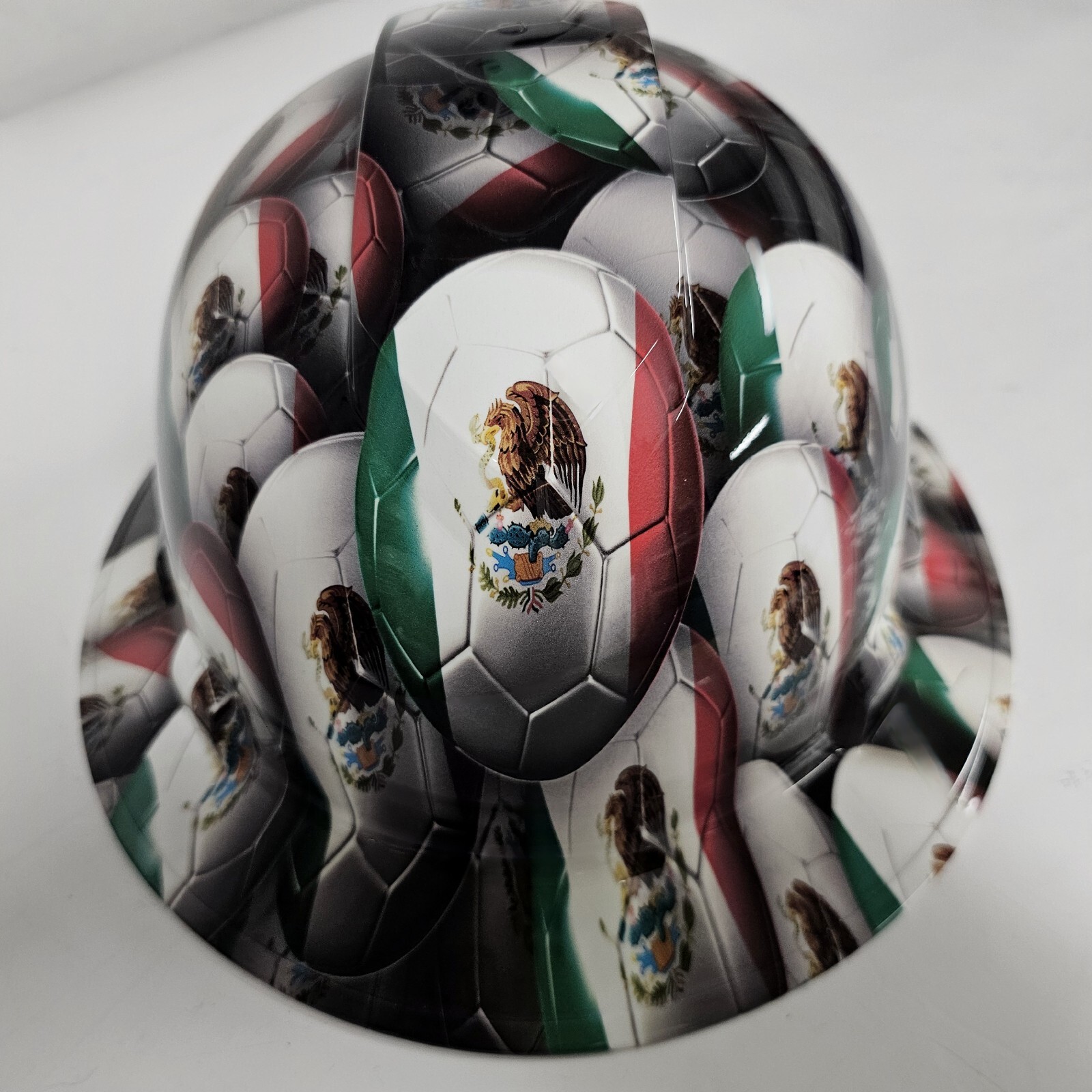 full brim hard hat custom hydro dipped IN MEXICO MEXICAN SOCCER BALLS NEW