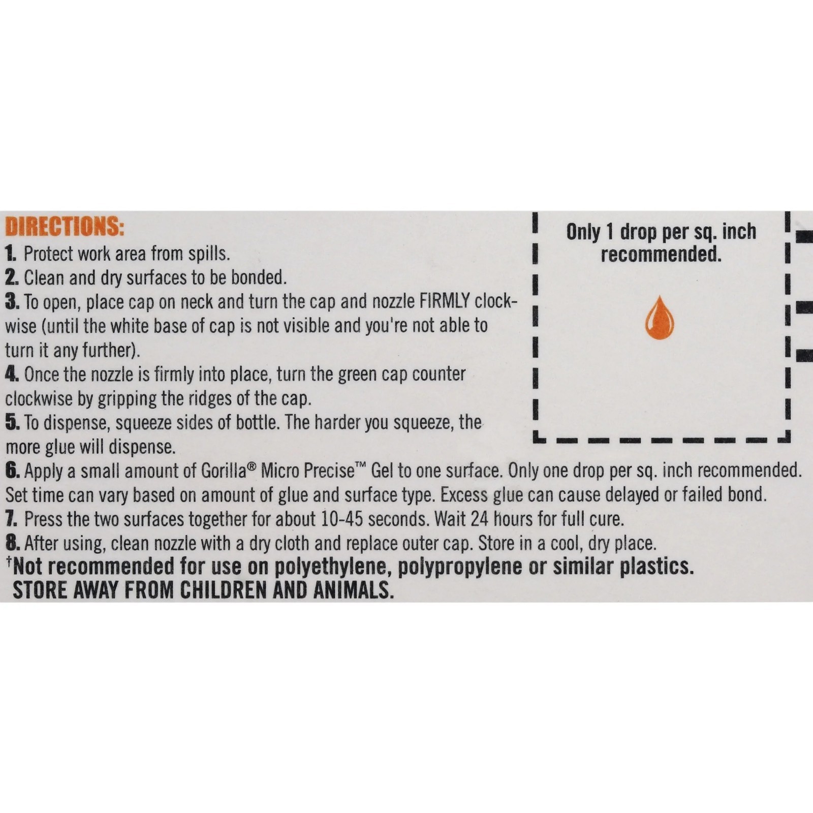 Gorilla Micro Precise Super Glue Gel, Cyanoacrylate Glue, Pack of 2, Clear