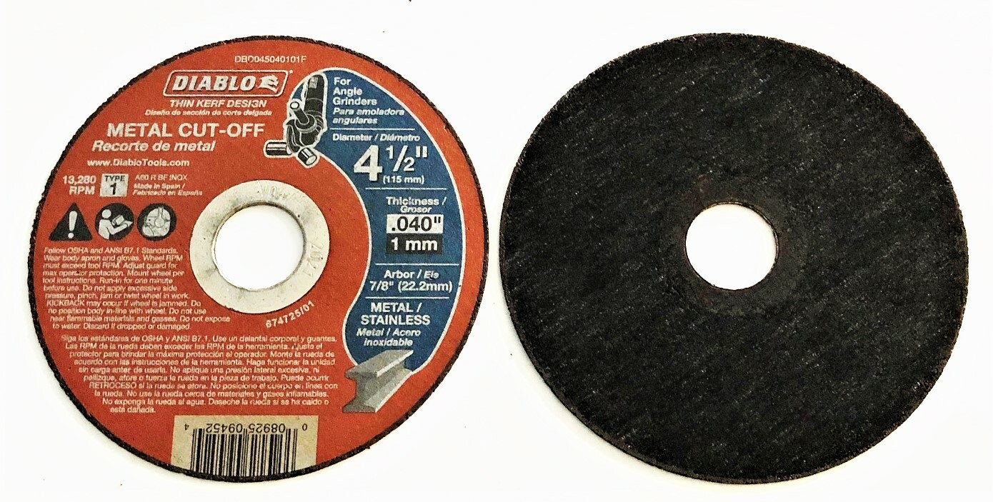 100 DIABLO 4-1/2″ X .040″ THIN KERF METAL/STAINLESS ANGLE GRINDER CUT-OFF WHEEL