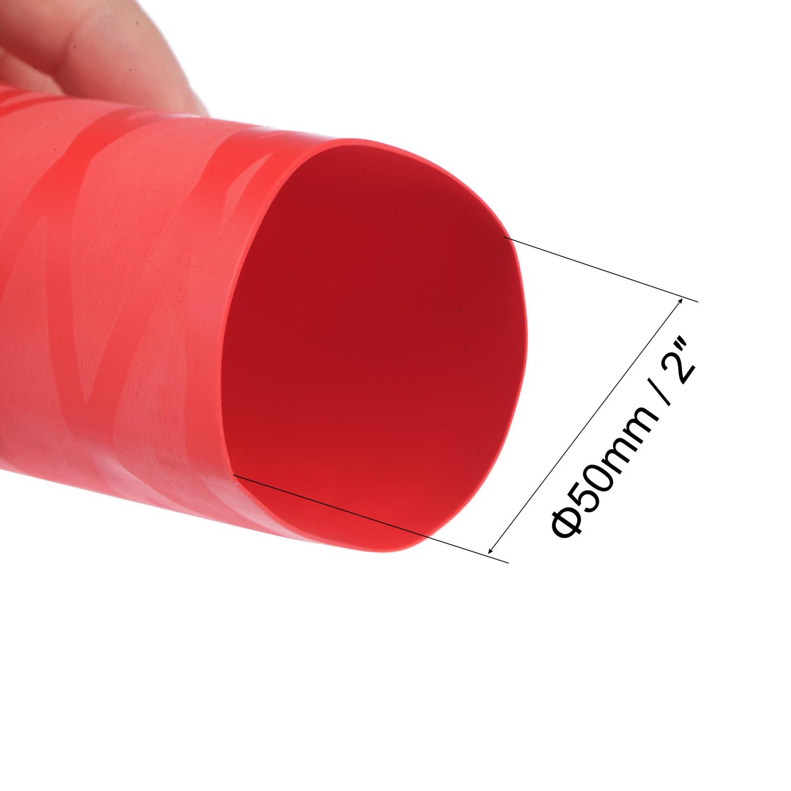 Heat Shrink Wrap Tubing for Rod/ 50mm Dia 81mm 1.6ft 1.7:1 Red