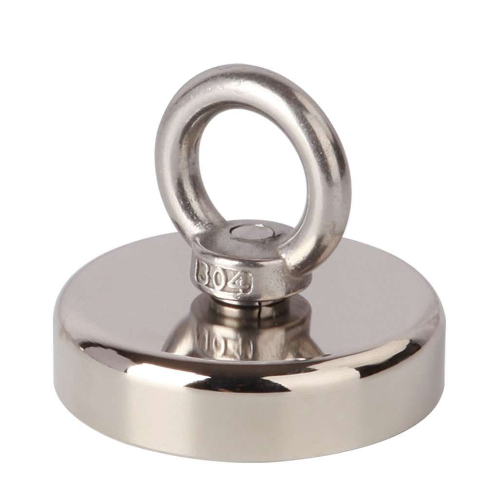 Neodymium Fishing Magnets 2 Pack, 400LBS Pulling Force Strong Round Rare Earth