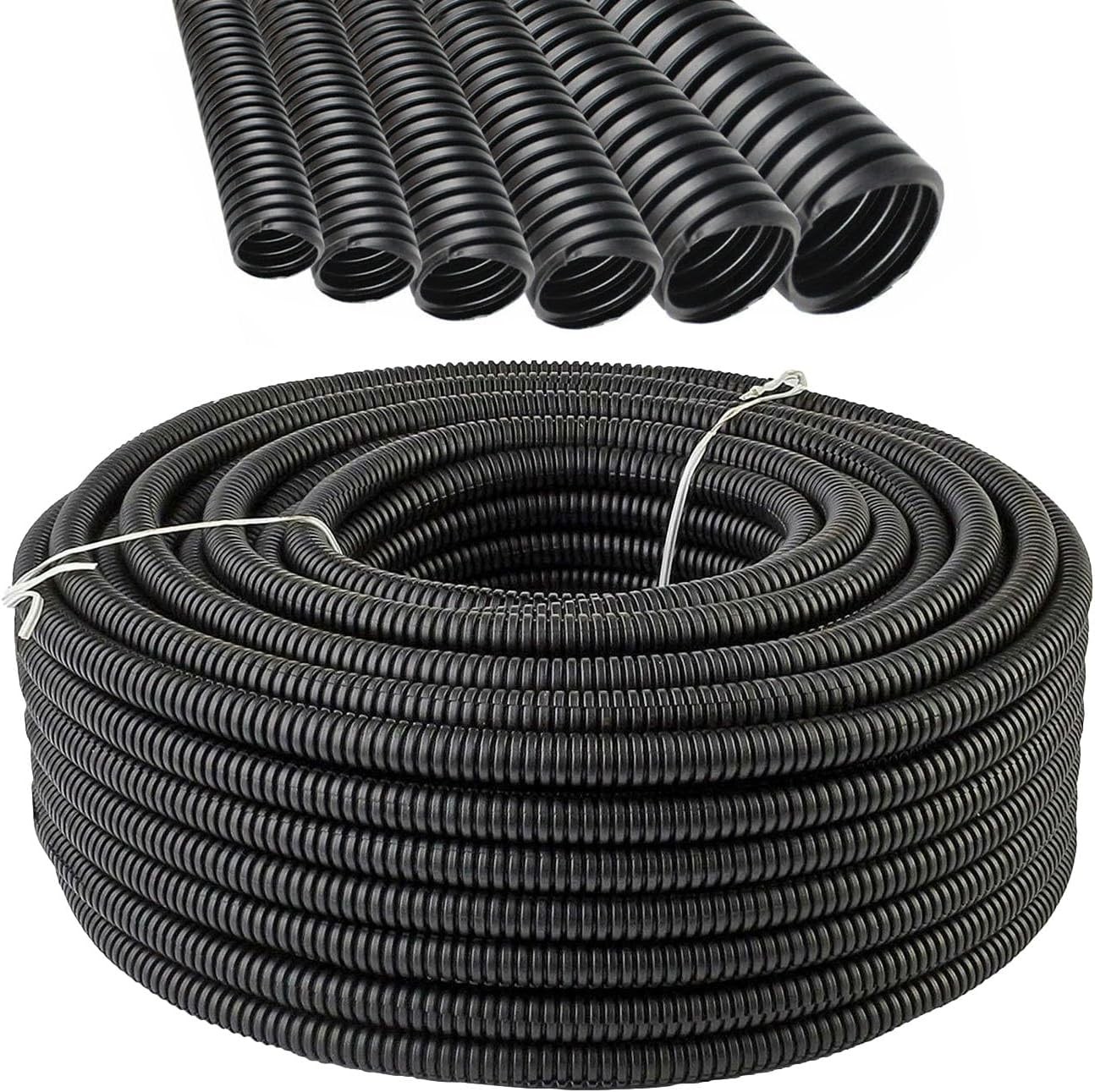 Electriduct 2″ Polypropylene Non-Slit Wire Loom Corrugated Flexible Conduit – 10
