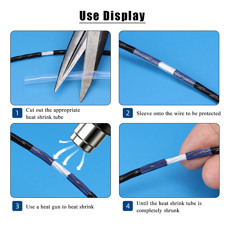 Φ0.5-40mm Clear PTFE Heat Shrink Tubing 1.3:1 & 1.7:1 Electrical Cable Sleeving
