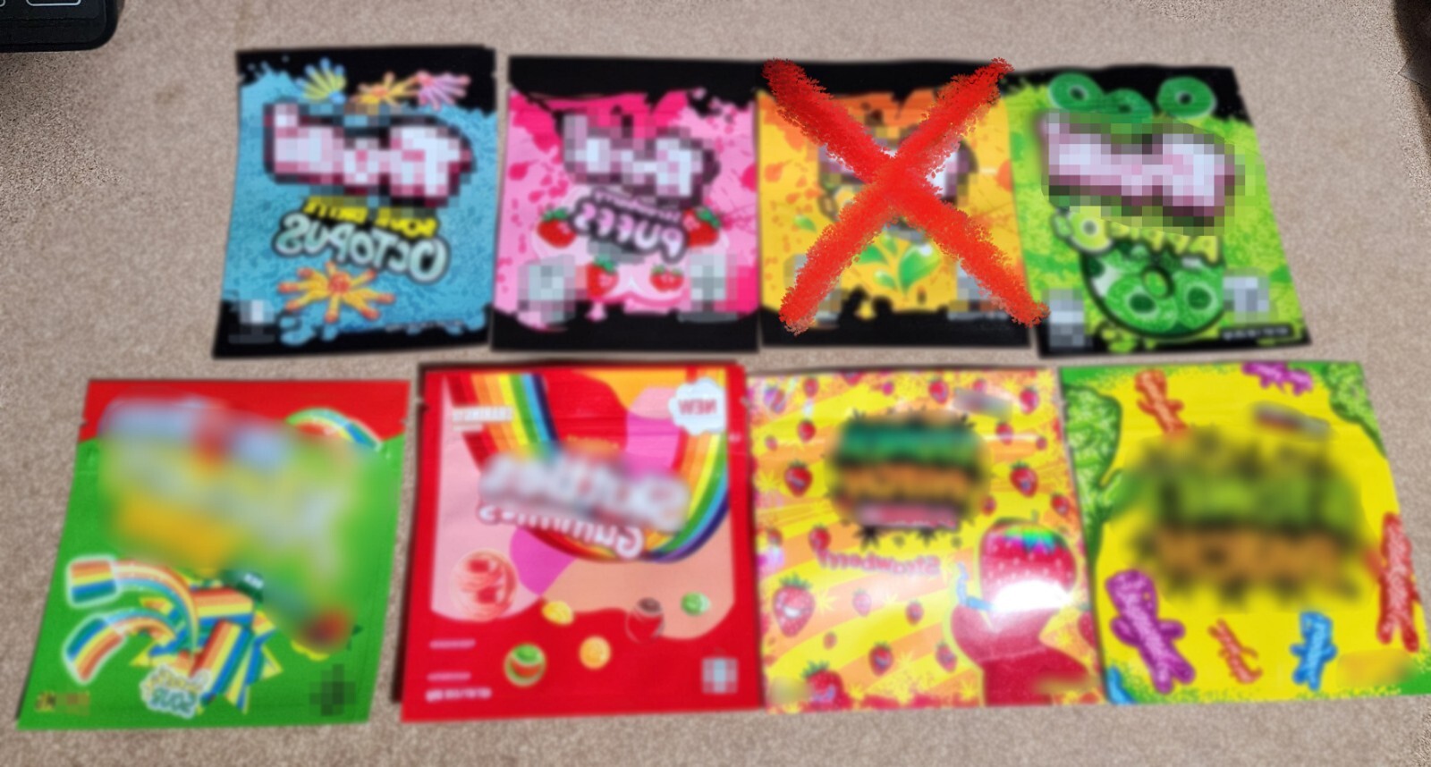 50 Pack Empty Zipper Sealable Gummy Candy Packaging Fast USA Seller!