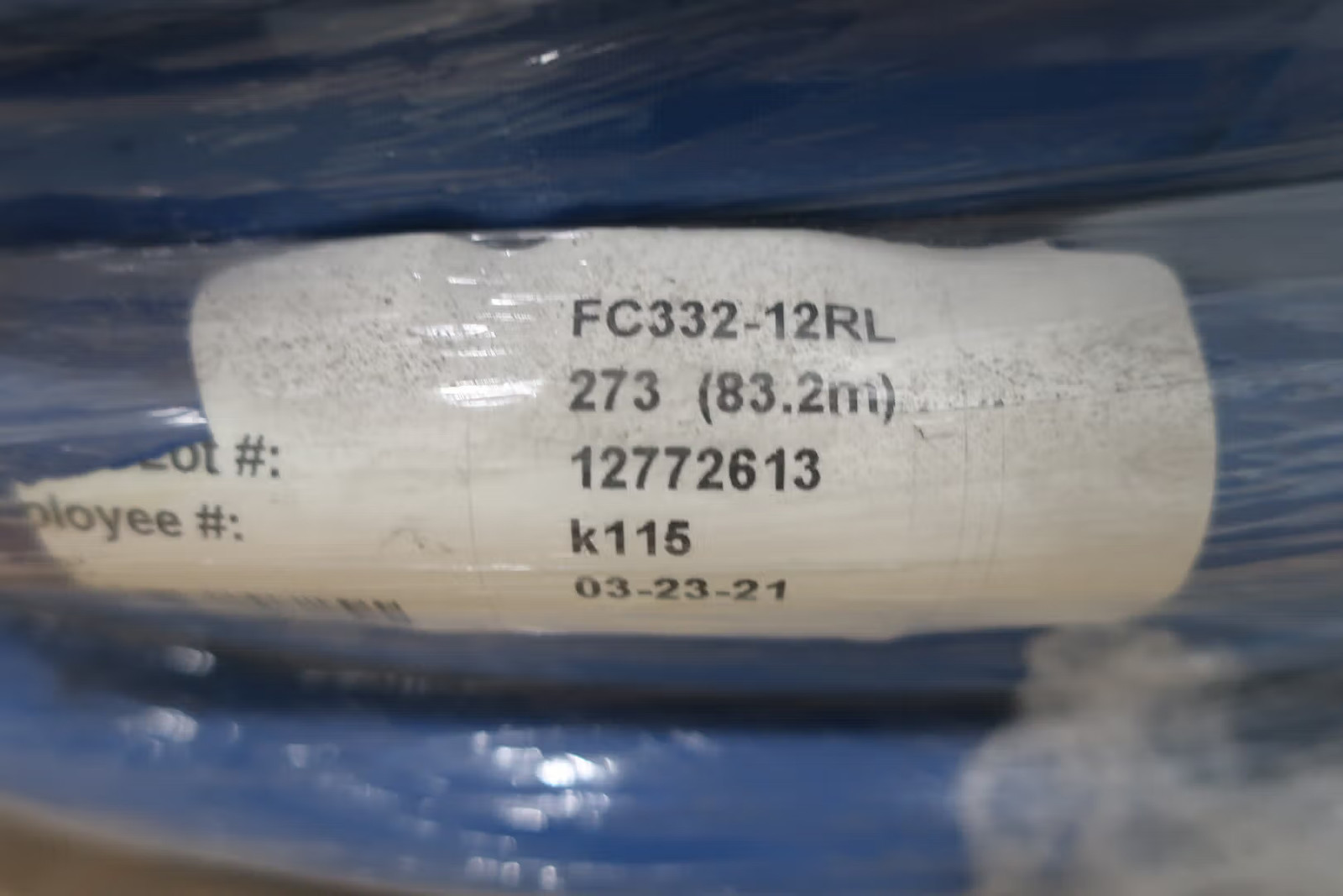 Aeroquip FC332-12RL Chlorinated Polyethylene Industrial Hose 3/4in 273ft 300psi