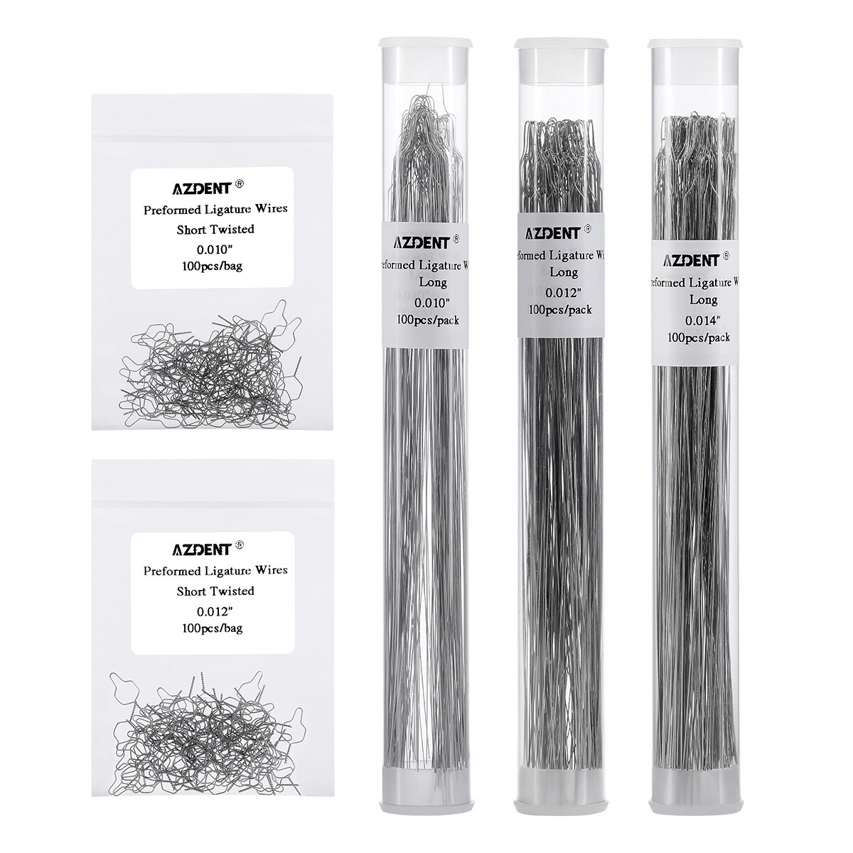 Dental Orthodontic Wire Preformed Kobayashi Ligature Wires Ties Long Short Twist