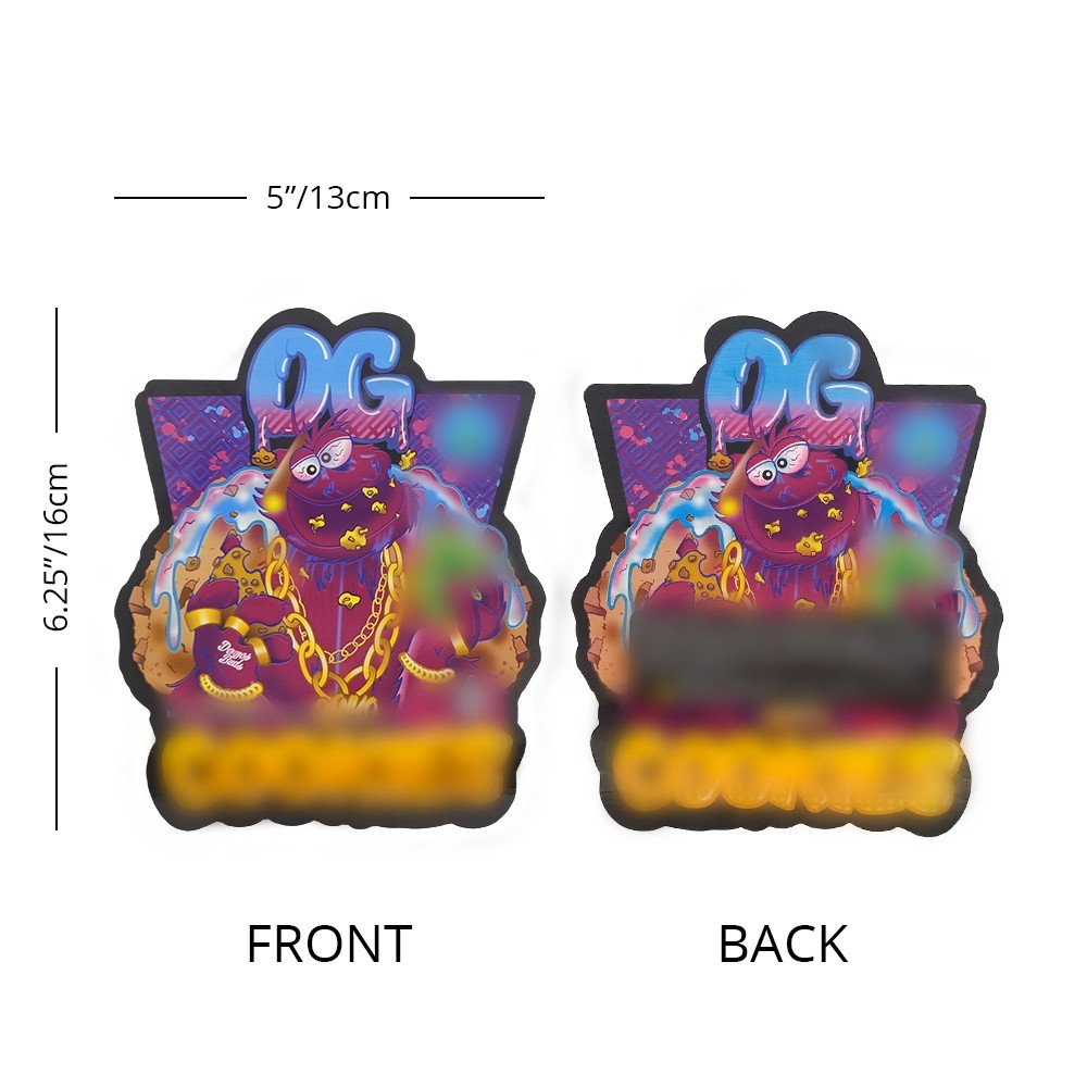 100 pcs Cartoon Shapes Mylar Bags Zip Seal Bags Resealable Candy Baggies 3.5g