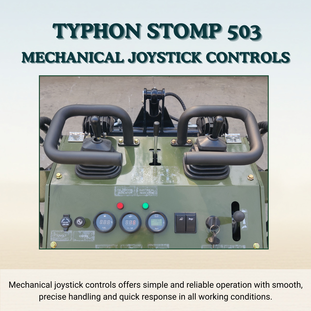 New TYPHON STOMP 503 Skid Steer Loader 375kg Lift 22.1HP Honda GX690 USA Engine