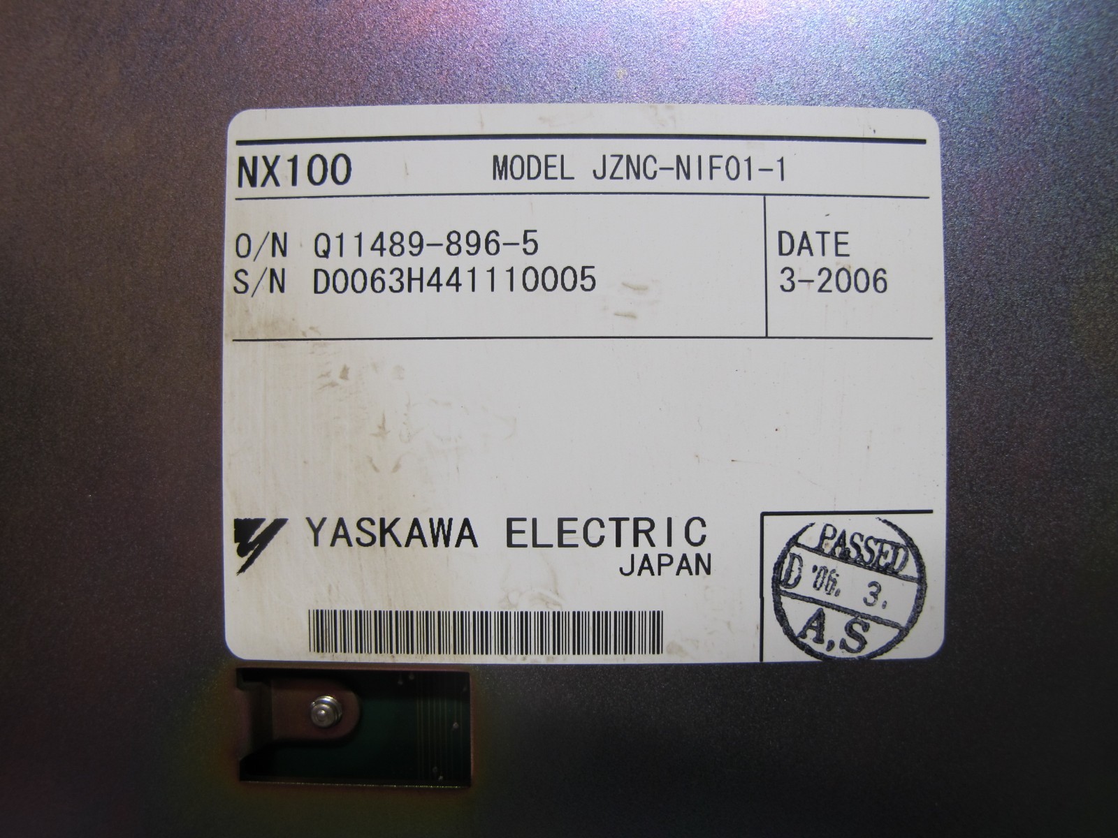 Yaskawa NX100 JZNC-NIF01-1 Motoman Servo Control JZNCNIF01-1 Drive JANCD-NIO PLC