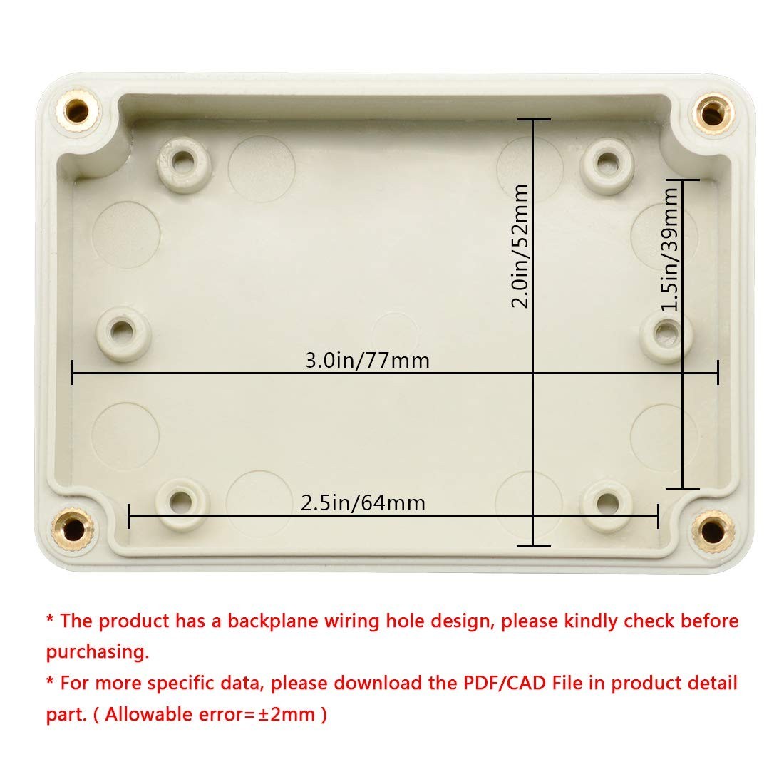 Compact Waterproof ABS Junction Box for Indoor and Outdoor Electrical Use