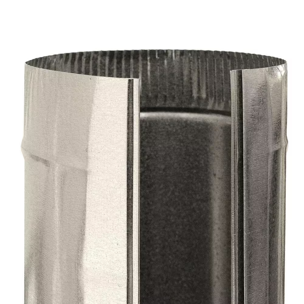 6 In. X 2 Ft. round Metal Duct Pipe