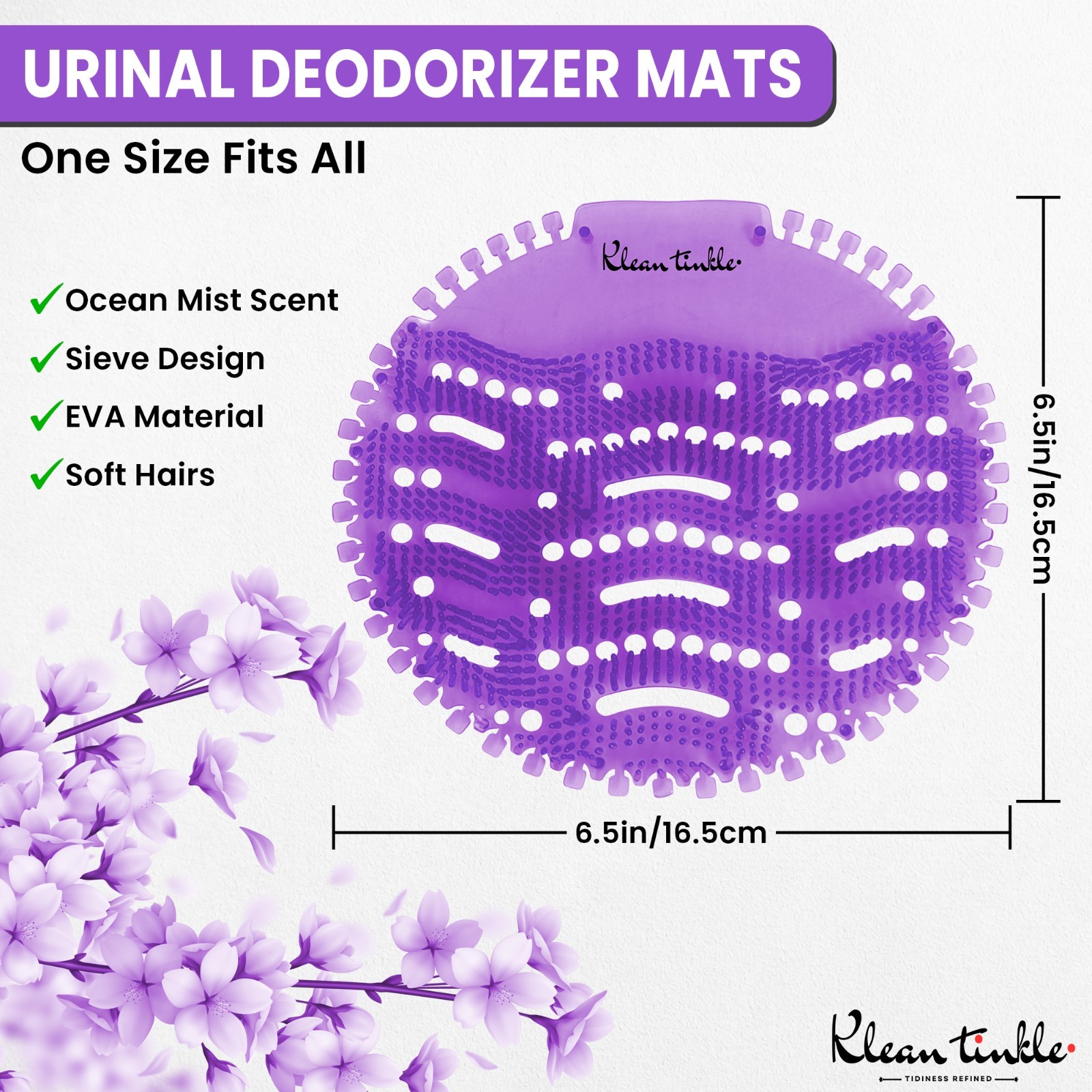 3 – 50 Scented Bathroom Urinal Screens Deodorizing Anti-Splash Fresheners Mats