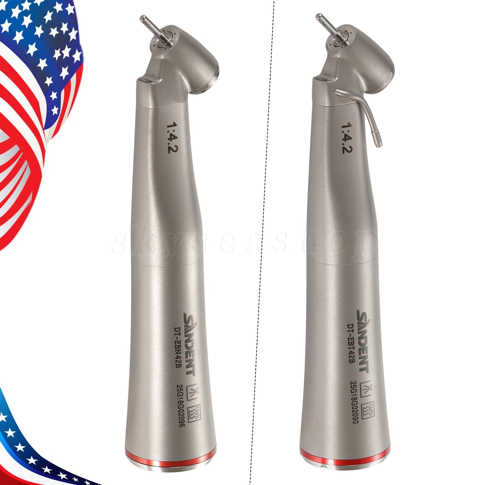 Dental 1:4.2 45° Fiber Optic Contra Angle Electric Surgical Handpiece For NSK US