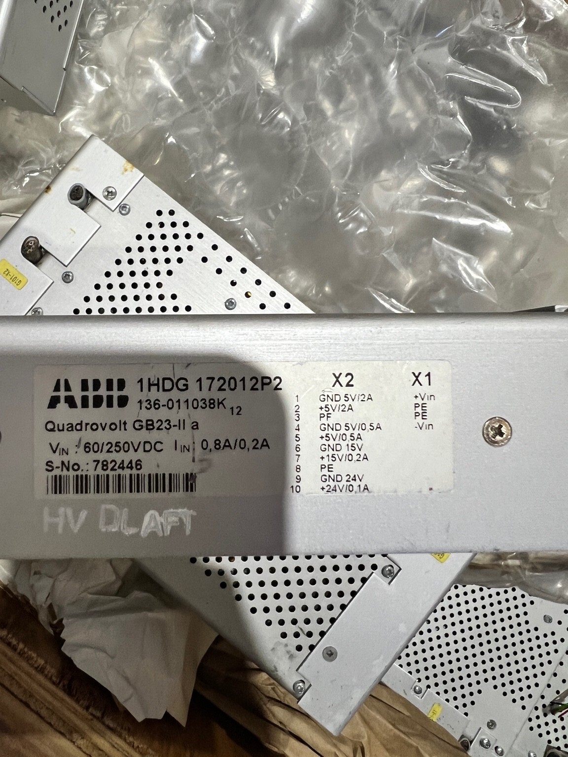 ABB Quadrolvolt GB23-II Power Supply Module 1HDG 172012P2 – Used