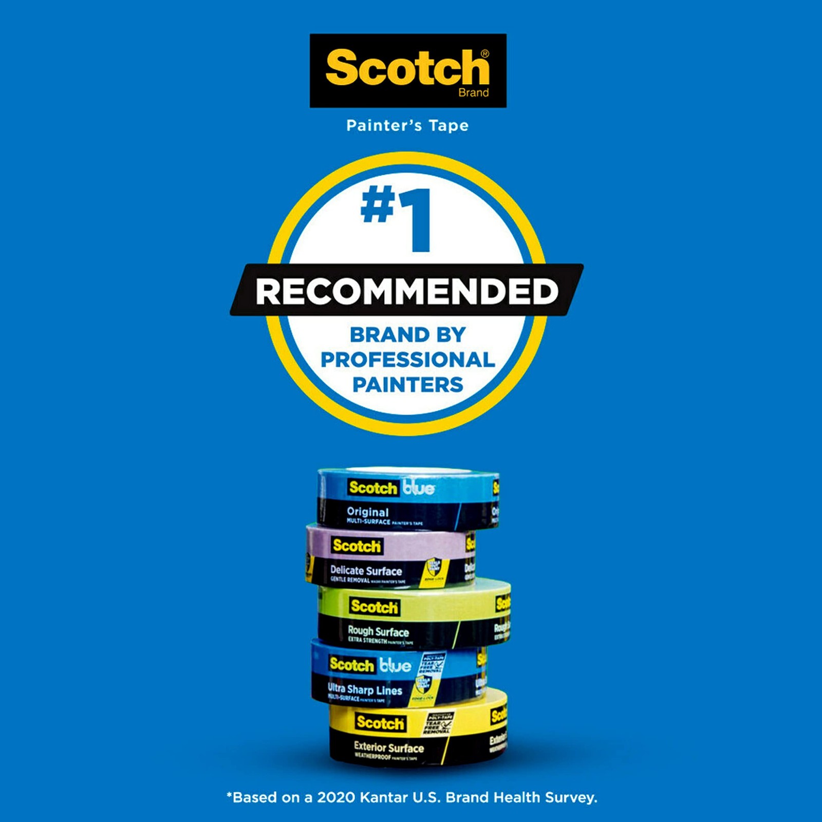 Scotch Delicate Surface Painter’s Tape 1.88 inch 60 Days Residue Free Use
