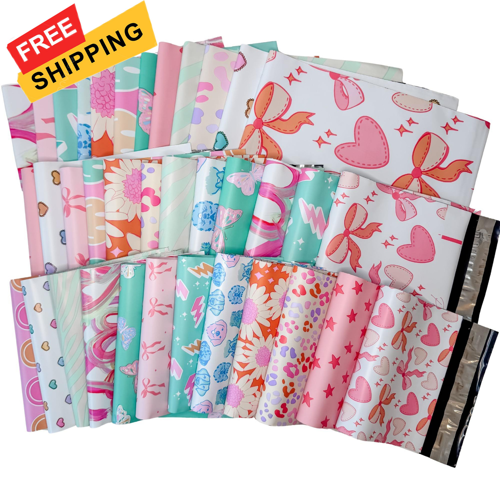 Pretty Package Store Designer Poly Mailer Variety Pack 6×9, 10×13, 14.5×19