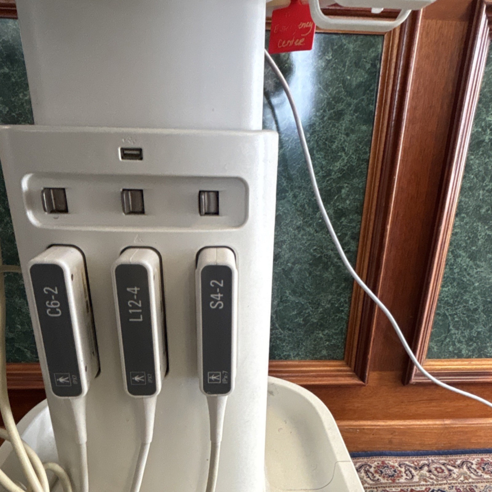 Philips Sparq Cart Mounted Ultrasound Machine Color Doppler with 3 probes
