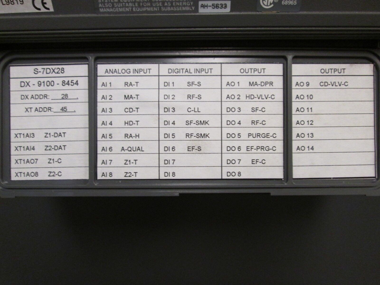 Metasys M-8100 Control Cabinet DX-9100-8454 XP9102 RS485 OAP102 OAP103 Used