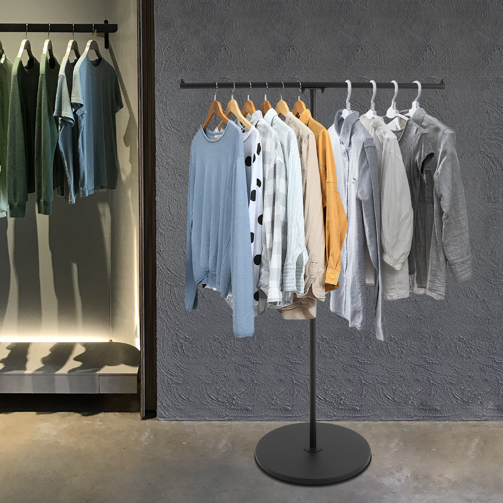 Clothes Rack, Clothing Display Rack, Floor-standing Garment Display Rack