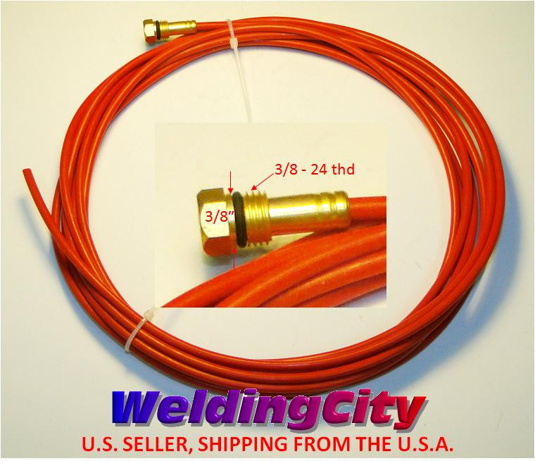 2-pk MIG Welding Gun Teflon Liner 194T-012 .035″-.045″ 15-ft for Miller Hobart