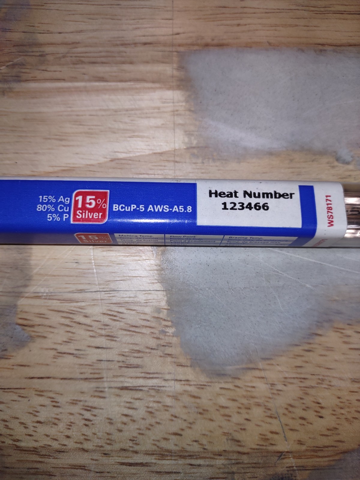 Lenox Brazing silver 15% 28 rods 1lb HVAC BCUP-5 sil-fos BCuP-5 Stay-Silv 15