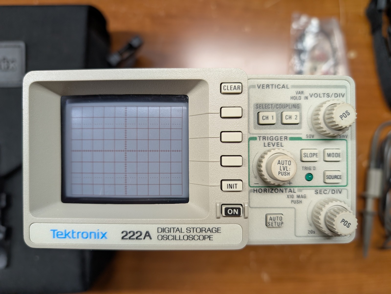 Tektronix 222A Digital Storage Oscilloscope with Probes, Case and Power Supply
