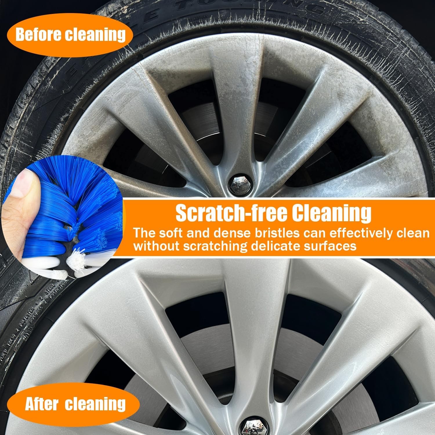 15pc Drill Brush Cleaning Kit for Car Bathroom Tile Tub Grout Floor Boat Kitchen