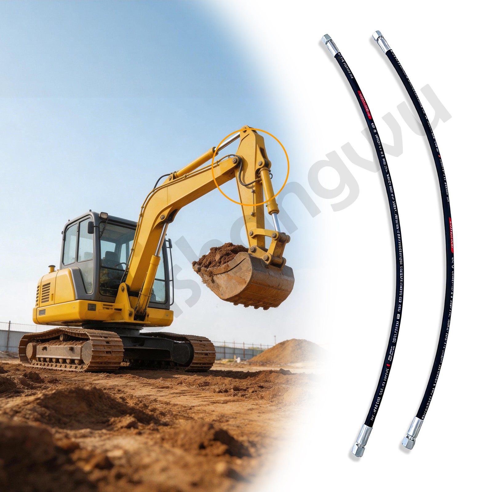 AGT Miva Chinese Mini M14x1.5 Din Hydraulic Hose 36″ Thumbs Attachments Ect 2PC