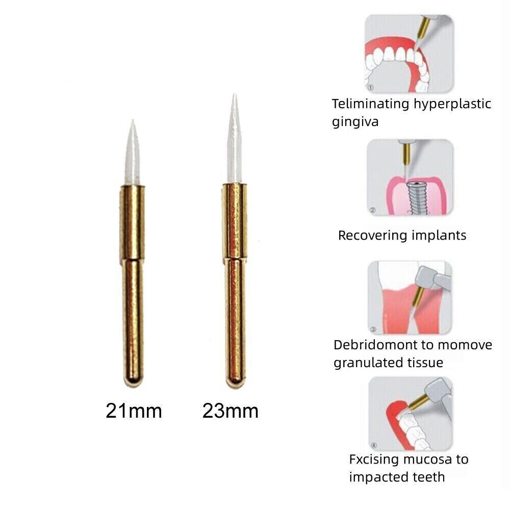 3PCS Dental Soft Tissue Trimmer Surgical Ceramic precise cuts 23mm Bur