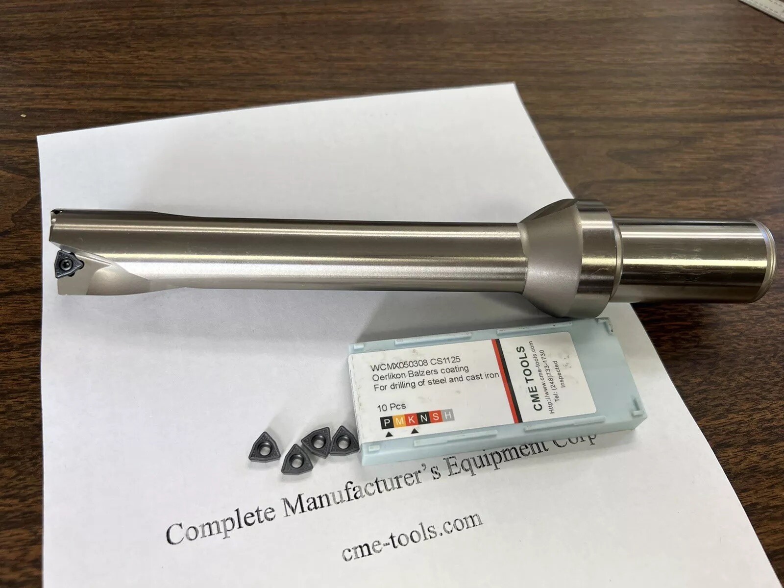 U drill 5D 1-1/4”x6-1/4”x9.5” 1-1/4” X-long, Extra 10pcs inserts #UD5-114