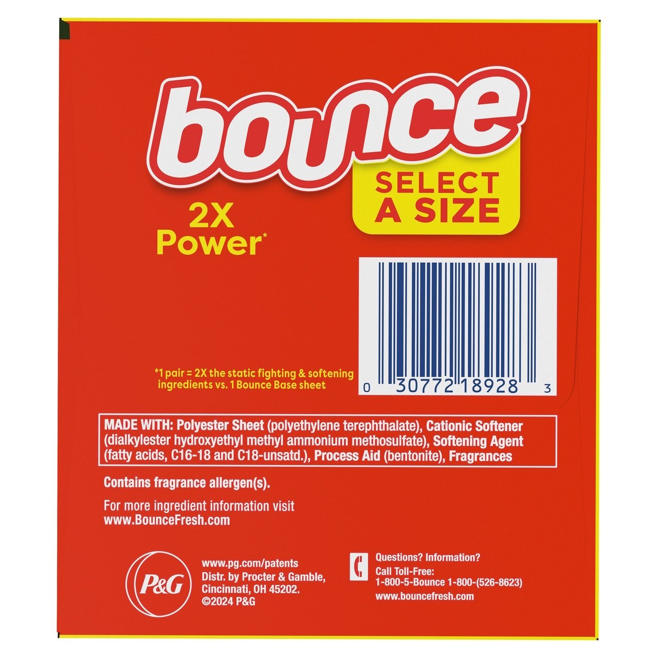 Bounce Select a Size Fabric Softener Dryer Sheets, Outdoor Fresh, 400 Count
