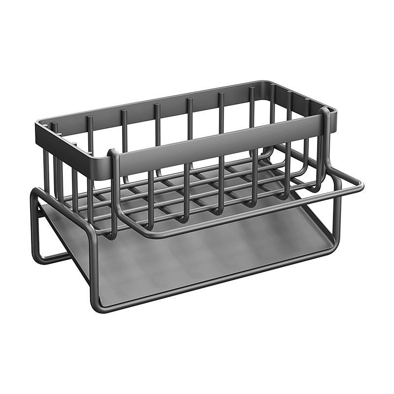 “Stainless Steel Sink Drain Rack—sponge, Soap, and Towel Storage Holder”